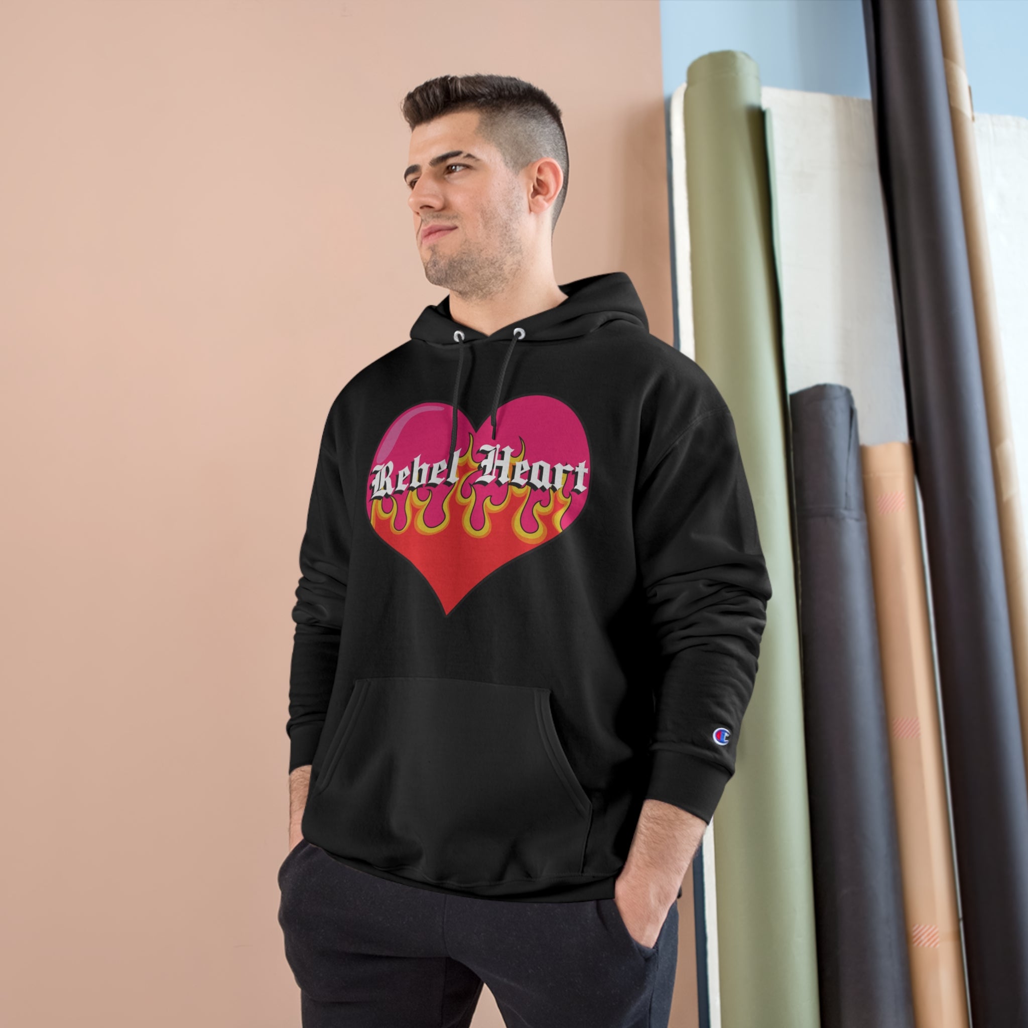 Retro Hipster Rebel Champion Hoodie